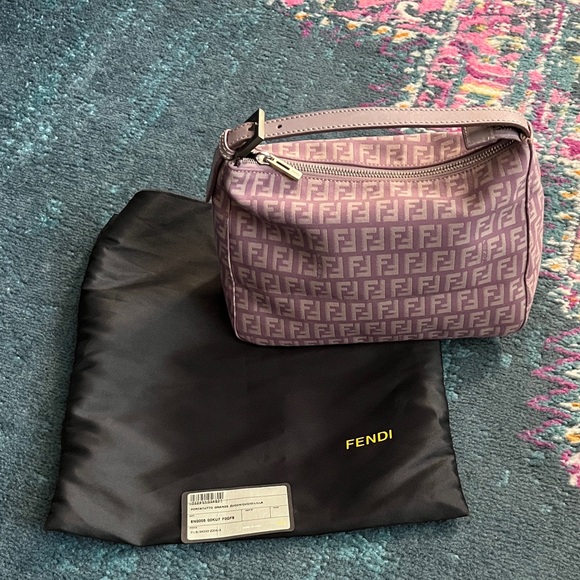 Vintage Fendi Lavender Monogram Pouch - Picture 1 of 9